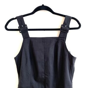 Club Monaco Black Self-Buckle Jumpsuit
